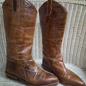 Joan And David For Coachella Womens Brown Leather Boots